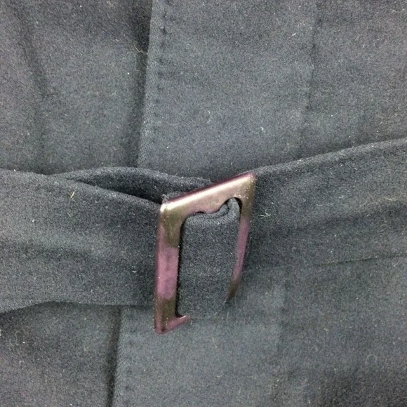 Wexmann London Cashmere Wool Overcoat Mens 50 Reg Blue Long Classic Lined - Picture 8 of 15